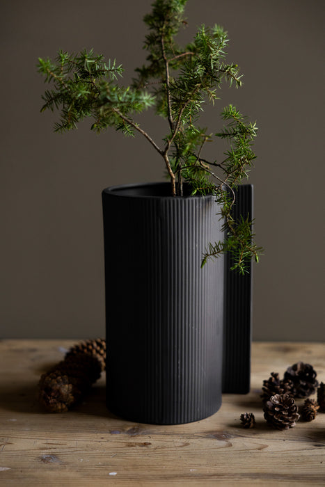 Vase Vassunda, Dunkelgrau