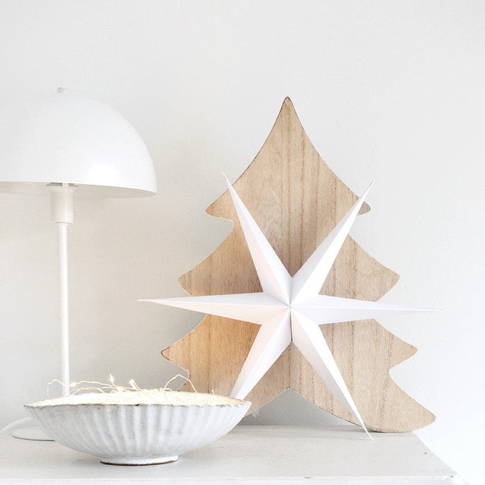 Papier Stern 2er-Set, Weiß