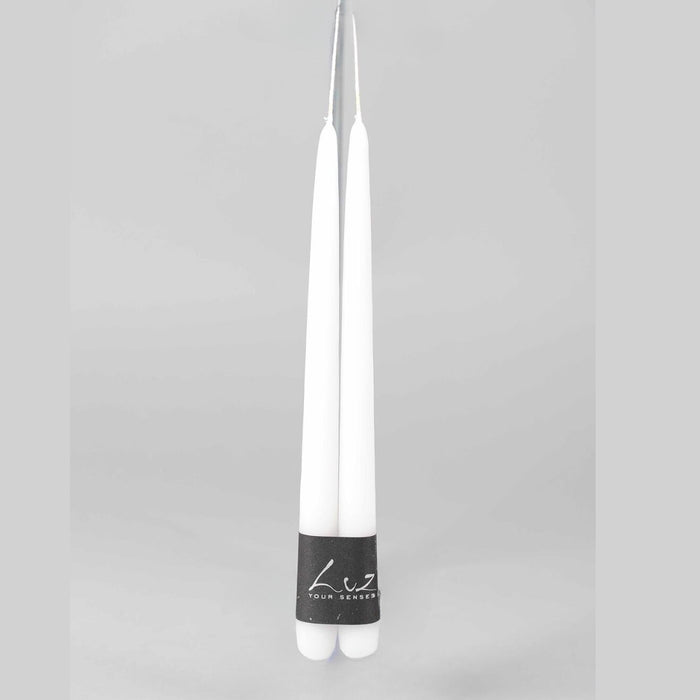 2er-Set Spitzkerzen, weiß