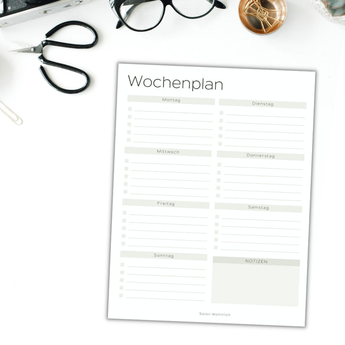 Wochenplaner Download