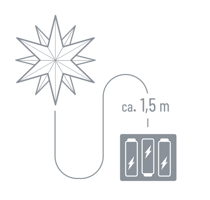 OUTDOOR LED-Leuchtstern, 18-Zacken