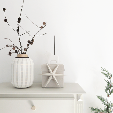 Papier Stern 2er-Set, Warm Grey